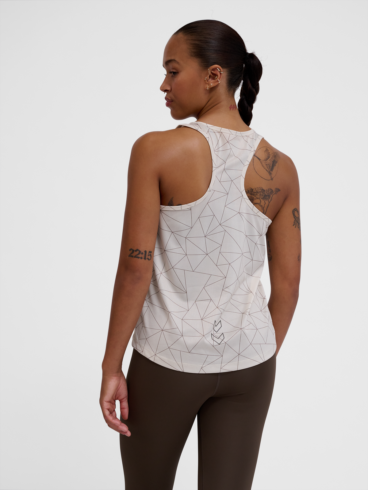 hmlCOURT AOP LIGHT WEIGHT TANKTOP W LIGHT GREY