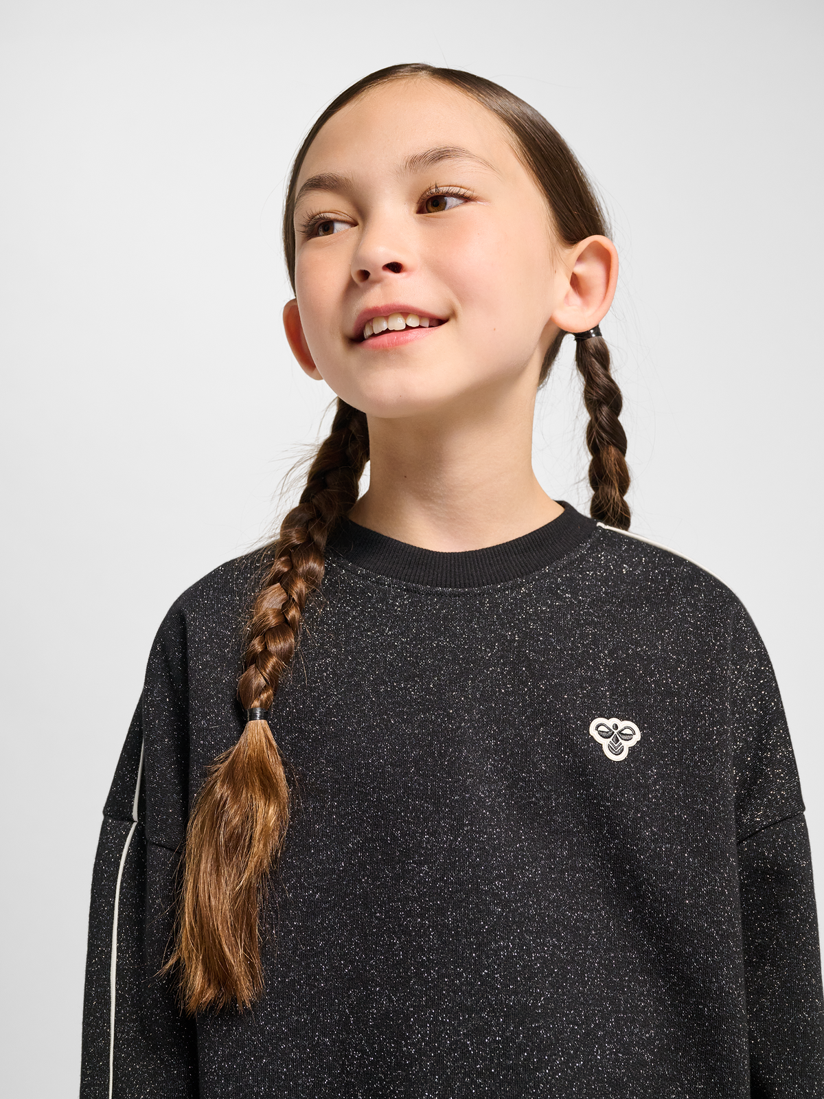 hmlJR LOOSE GLITTER CREWNECK