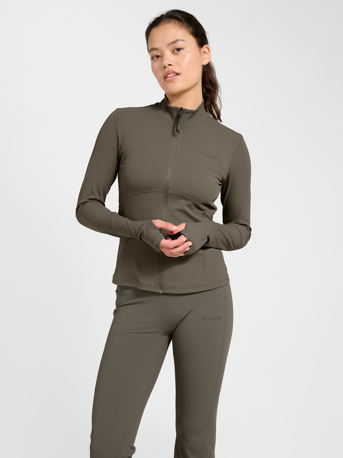 hmlPRIMA W RIB ZIP BLOUSE