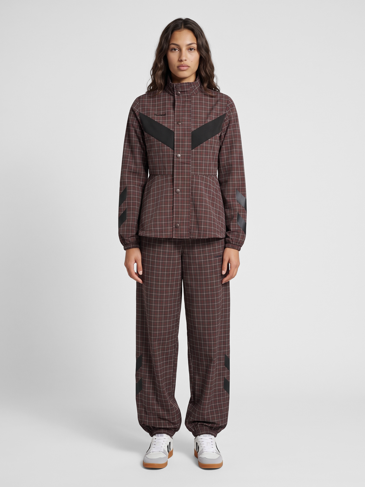 hmlI-D FUNNEL NECK CHECK JACKET