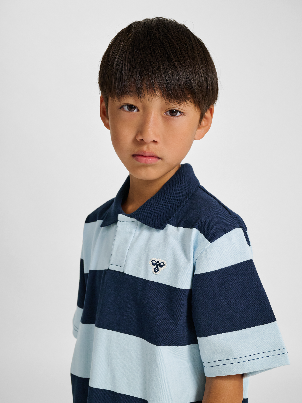 hmlJR LOOSE STRIPED POLO S/S BEE