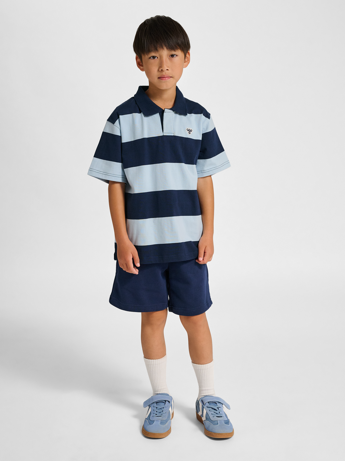 hmlJR LOOSE STRIPED POLO S/S BEE