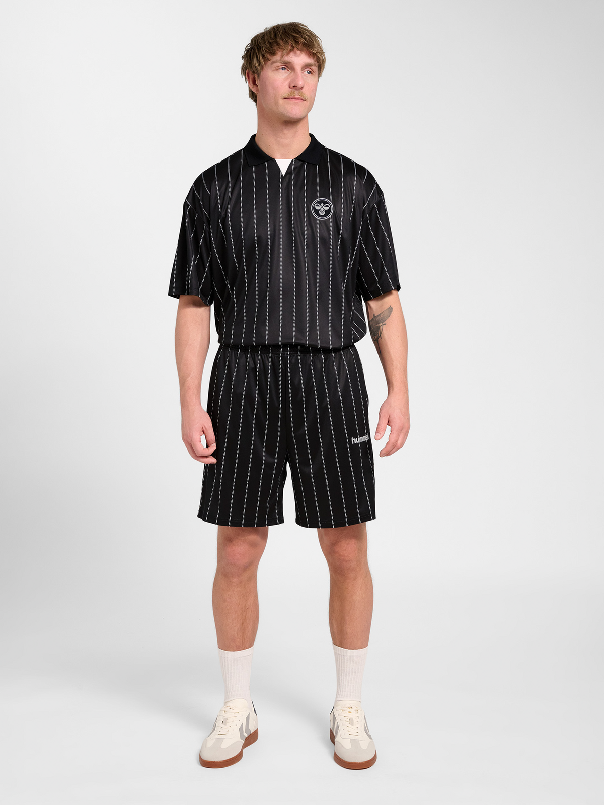 Chevron Pinstripe Polo Shirt