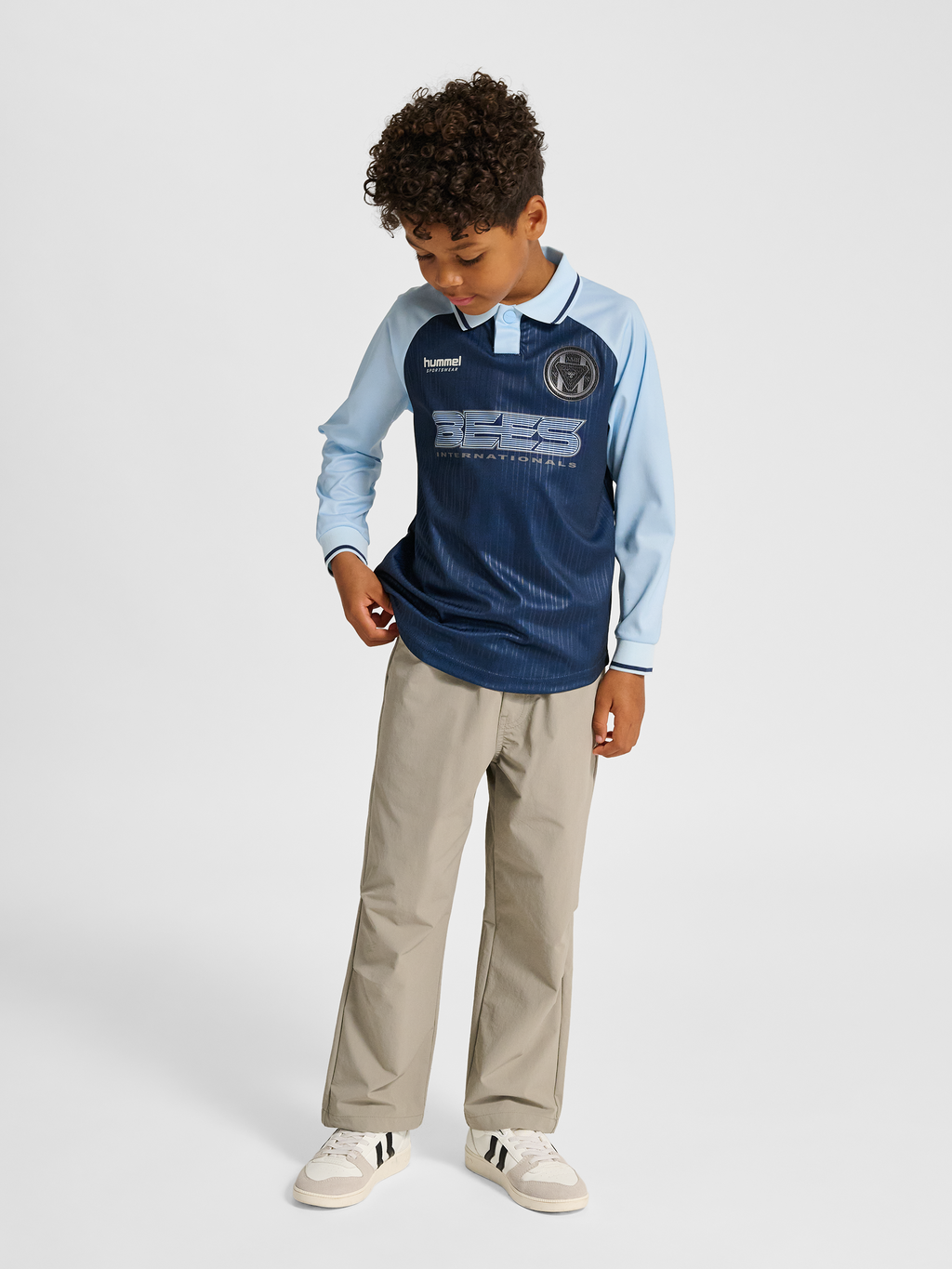 hmlJR LOOSE STRIPE SOCCER JERSEY LS