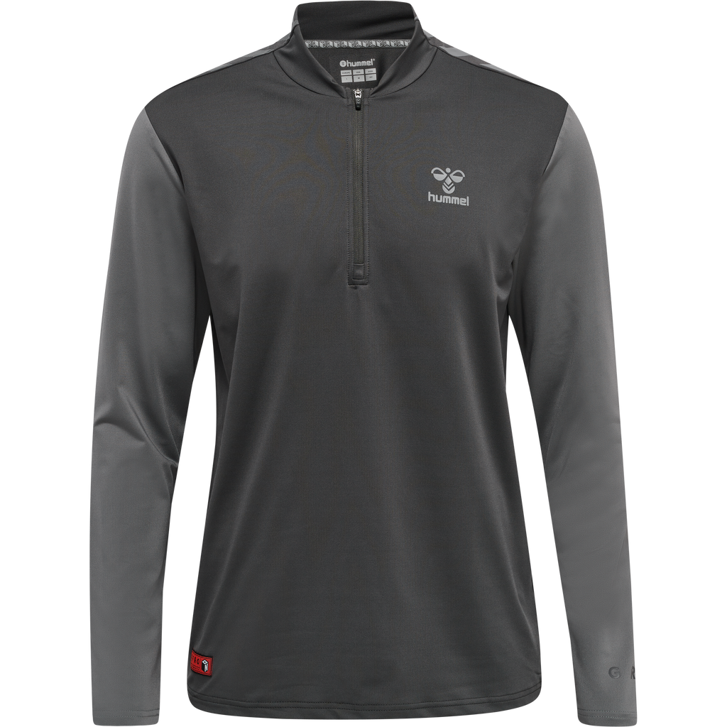 hmlPRO GRID HALF ZIP TRAINING L/S