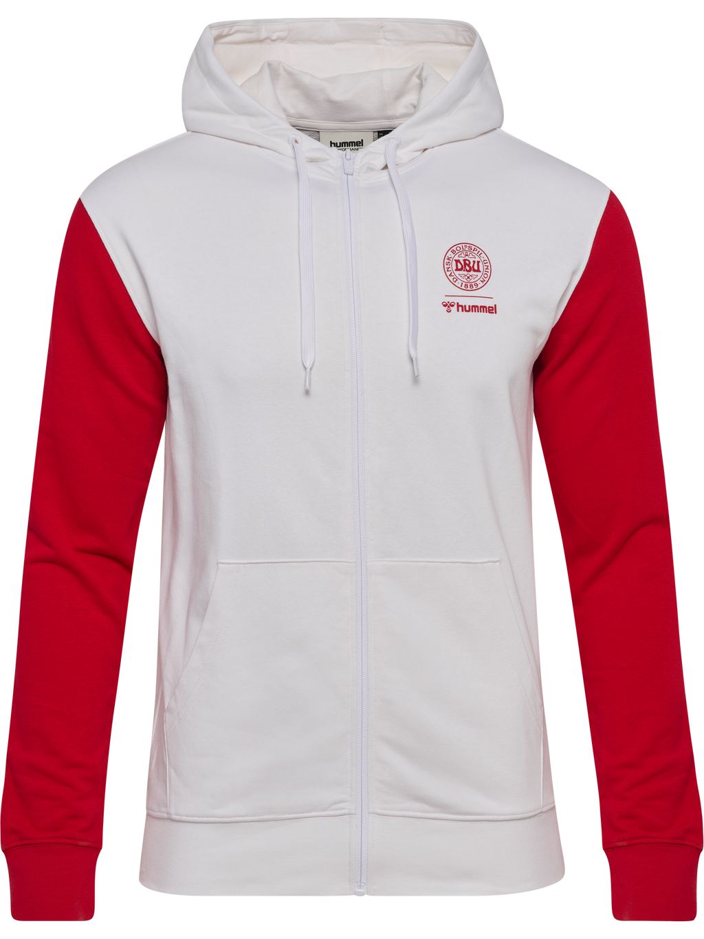 DBU 26 FAN RED-WHITE ZIP HOOD
